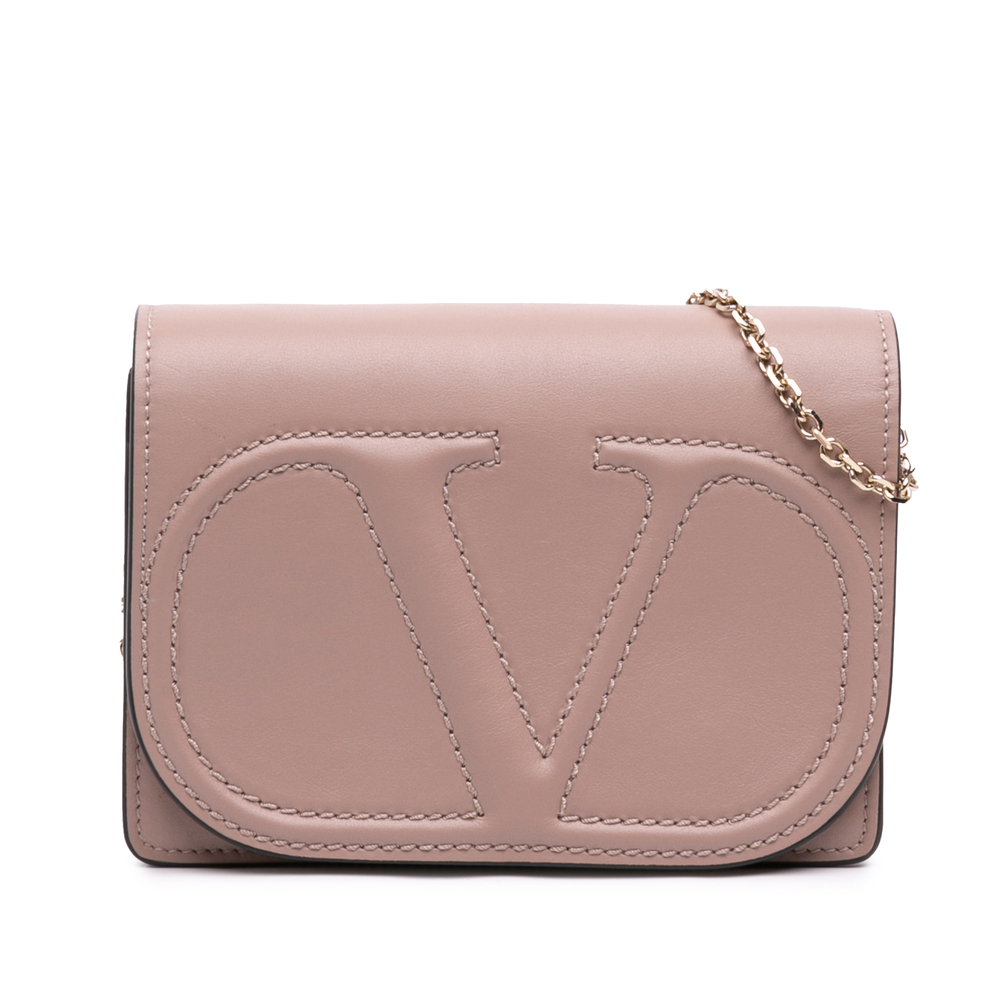Pre-Loved Valentino Calfskin VLogo Walk Chain Crossbody
